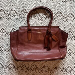 Coach Legacy Candace Carryall – Cognac Glovetanned Leather Style 19890 Tote Bag